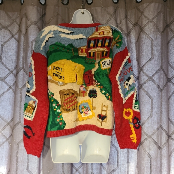 Vintage 1994 The Eagles Eye Real Estate Red Sweater S - Picture 8 of 13